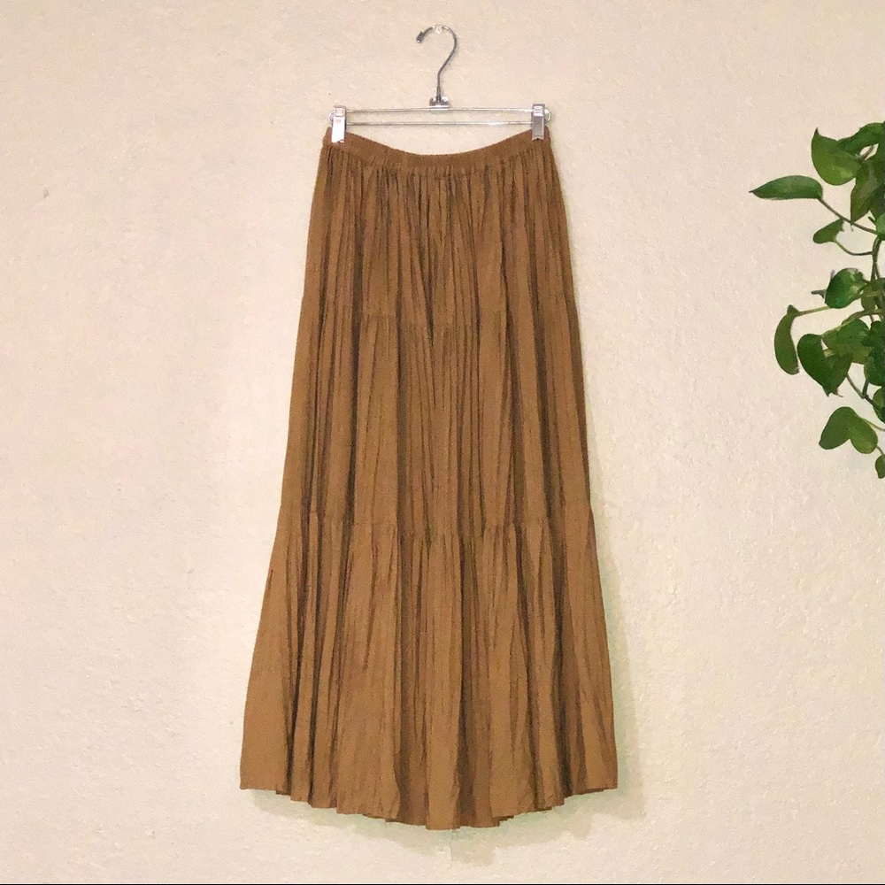 Vintage Pleated Maxi Skirt